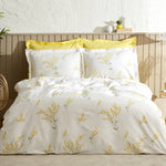 Karaca Home Loretta yellow 100% cotton double duvet cover set