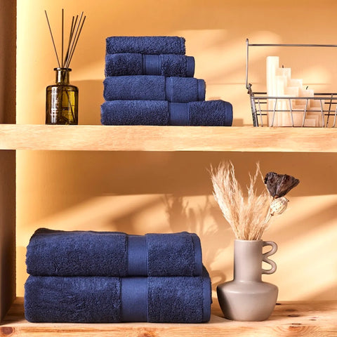 KARACA JOEY NAVY EGYPTIAN COTTON BATH TOWEL 100X150