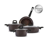 Karaca Biogranit Blackgold Induction Cookware Set, 7 Piece