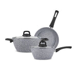 Karaca Gris Biogranite Induction Base Cookware Set, 5 Piece