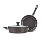 Karaca Biogranit Blackgold Induction Base Cookware Set, 3 Piece