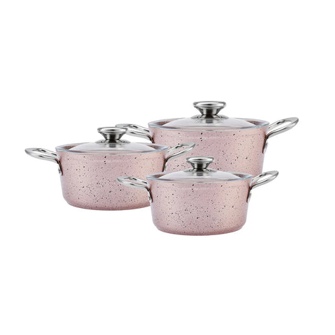 Karaca Ivy Biogranit Midi Kookgerei Set, 6-delig, Rose