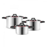 Karaca Yenka Steel Induction Cookware Set, 6 Piece