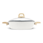 Karaca Swiss Crystal Induction Casserole Pot, 30 cm, Creamy