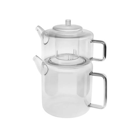 Karaca Flat Borosilicaat Glazen Theepot