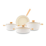 Karaca Swiss Crystal Woody Cookware Set, 7 Piece, Induction Based