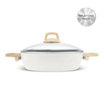 Karaca Swiss crystal induction shallow pot, 26 cm, creamy