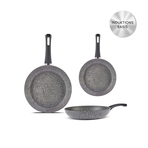 Karaca Gris Induction Biogranite Pan Set, 3 Piece 