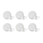 Karaca Streamline Hole Tea Cup Set for 6 Person, 200ml