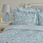 Karaca Home Daisy 100% Cotton Single Duvet Cover Set, Mint