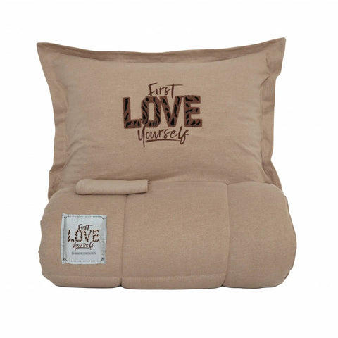 Karaca Home Motto Cotton Comfort Double Sleep Set, Beige