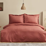 Karaca Home Uniq 100% cotton single sateen duvet cover terracota