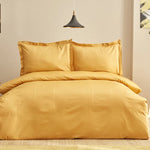 Karaca Home Uniq 100% Cotton Sateen Single Duvet Cover Set, Mustard