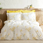 Karaca Home Loretta yellow 100% cotton single bed bedding set