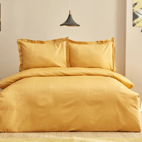 Karaca Home Uniq 100% cotton double sateen duvet cover mustard