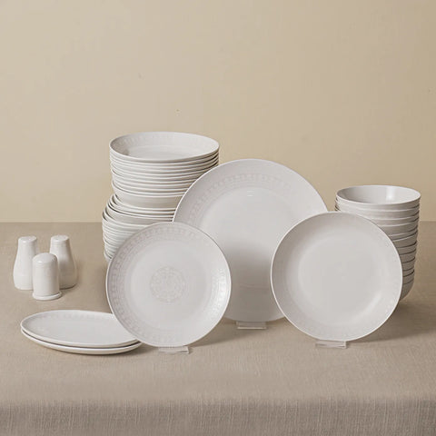 Karaca Arte 53-Piece Dinnerware Set for 12 People, New Bone China