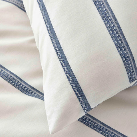 KH INDIGO DOBBY WOVEN DUVET COVER SET (155X220+80X80) DEU