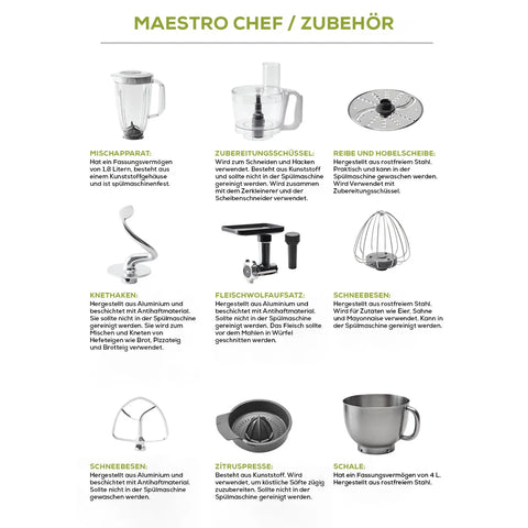 Karaca Maestro Chef Professioneel in je Keuken 7 in 1 Wit