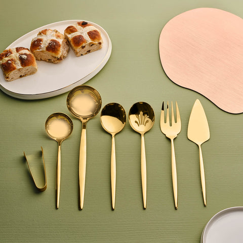 Karaca Orion Matte Gold 7-Piece Service Set